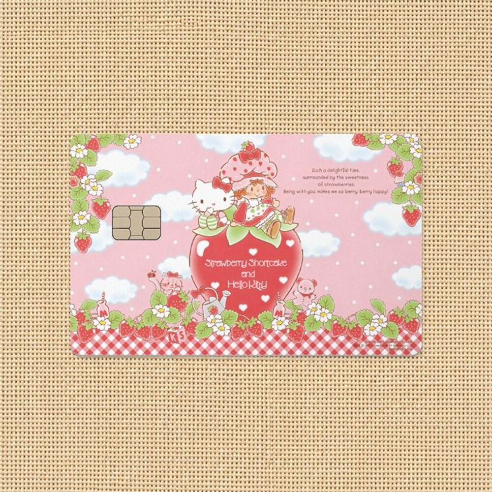 Strawberry Shortcake Hello Kitty Credit Card Skin Sticker Kawaii